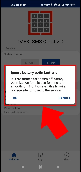ignore battery optimizatioon
