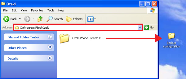 backup configuration of ozeki phone system