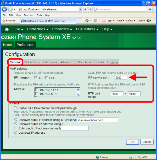 voip settings