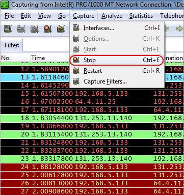 stopping capture