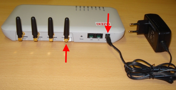 dc adapter and sim card slots sim card out