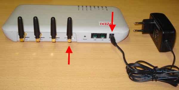 dc adapter and sim card slots while sim card in