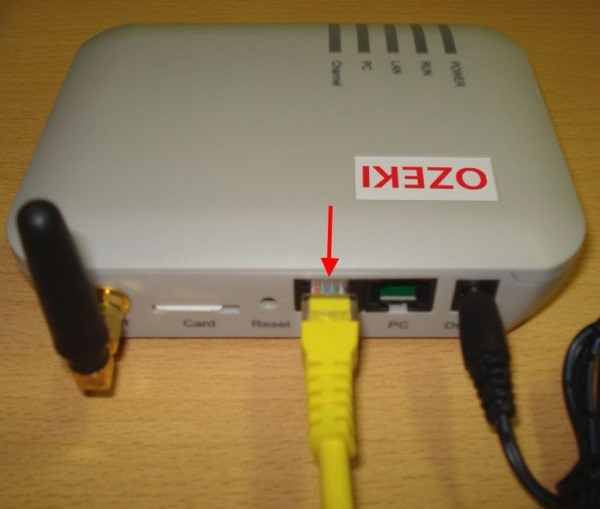 connecting the gateway to the local computer network