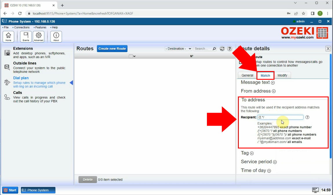 dialed number prefix