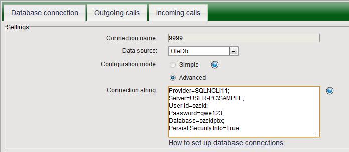 sql ozml api connection string