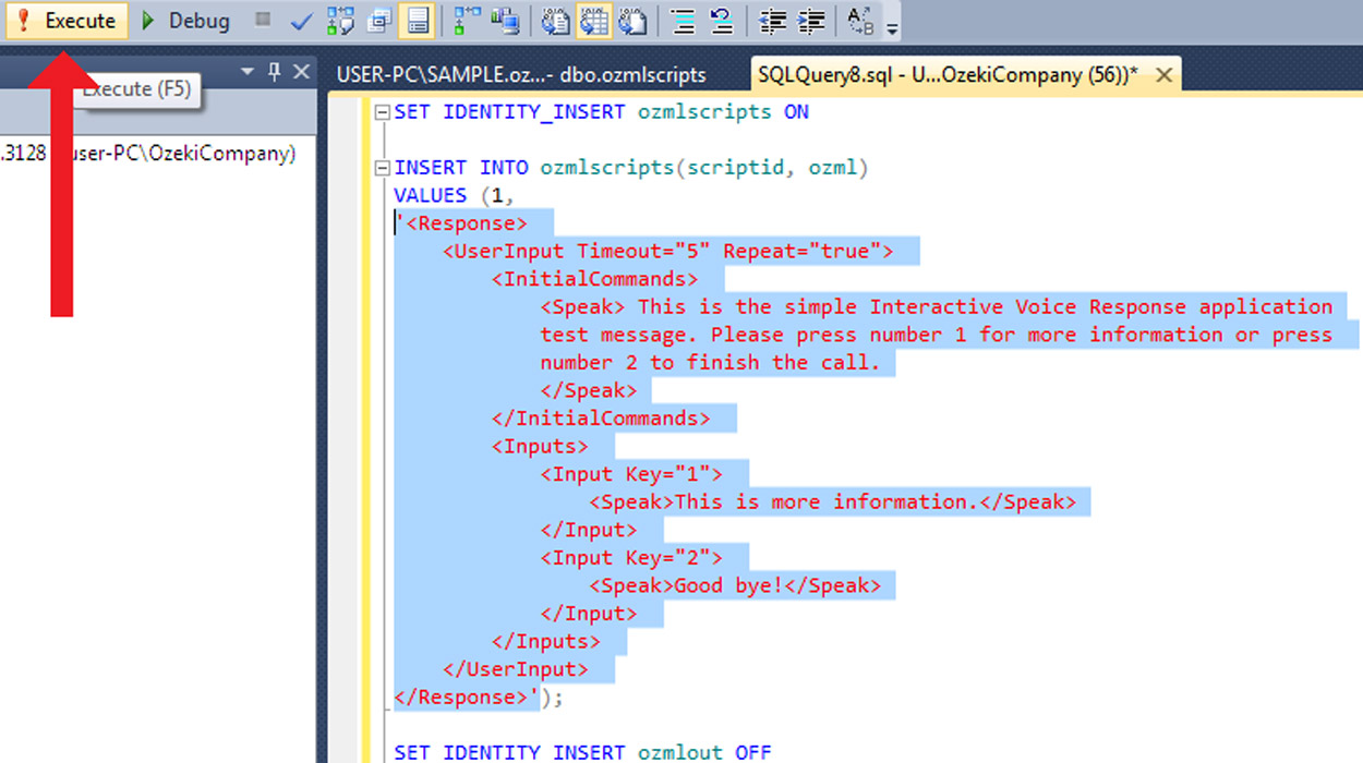 row inserting scripts