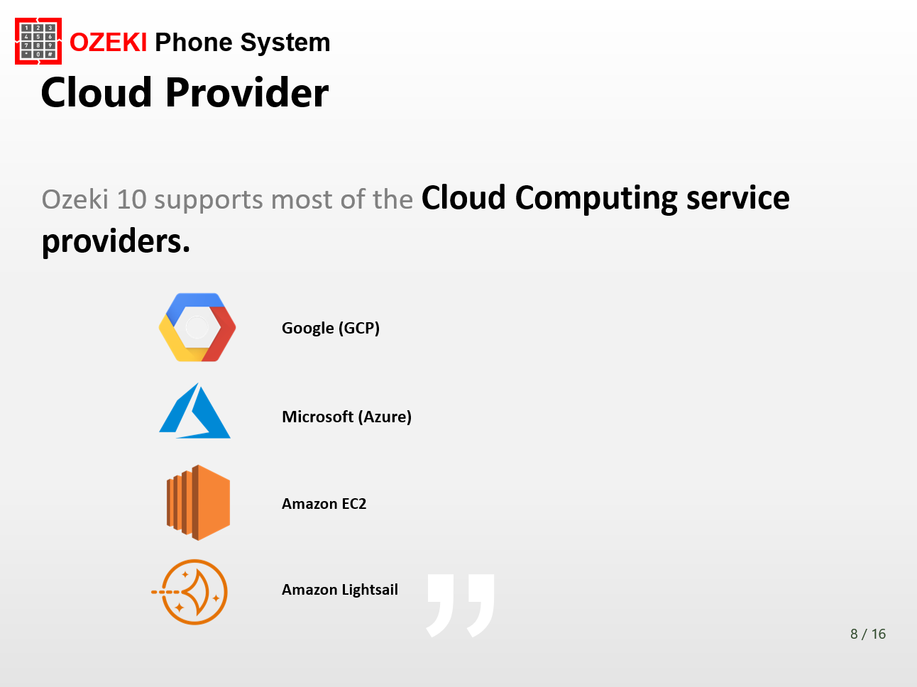 cloud provider