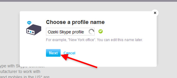 specify a profile name