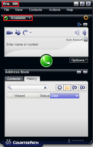 configured bria softphone