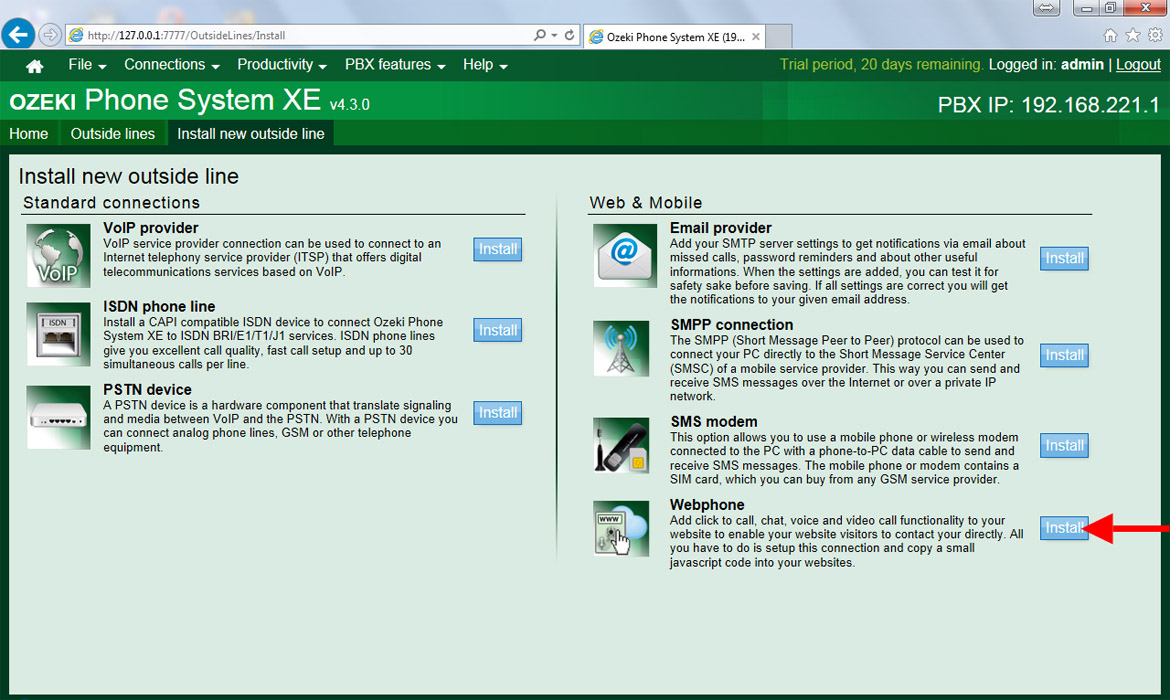 install webphone
