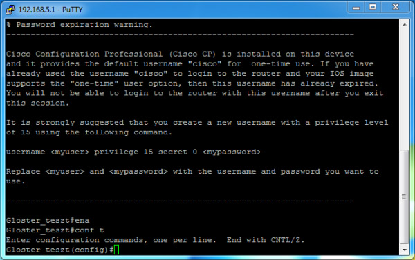 cisco console configuration