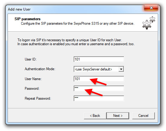 configure sip parameters