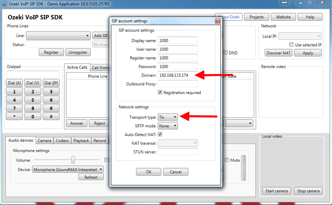 select tls transport type