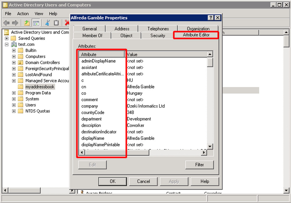 active directory attributes