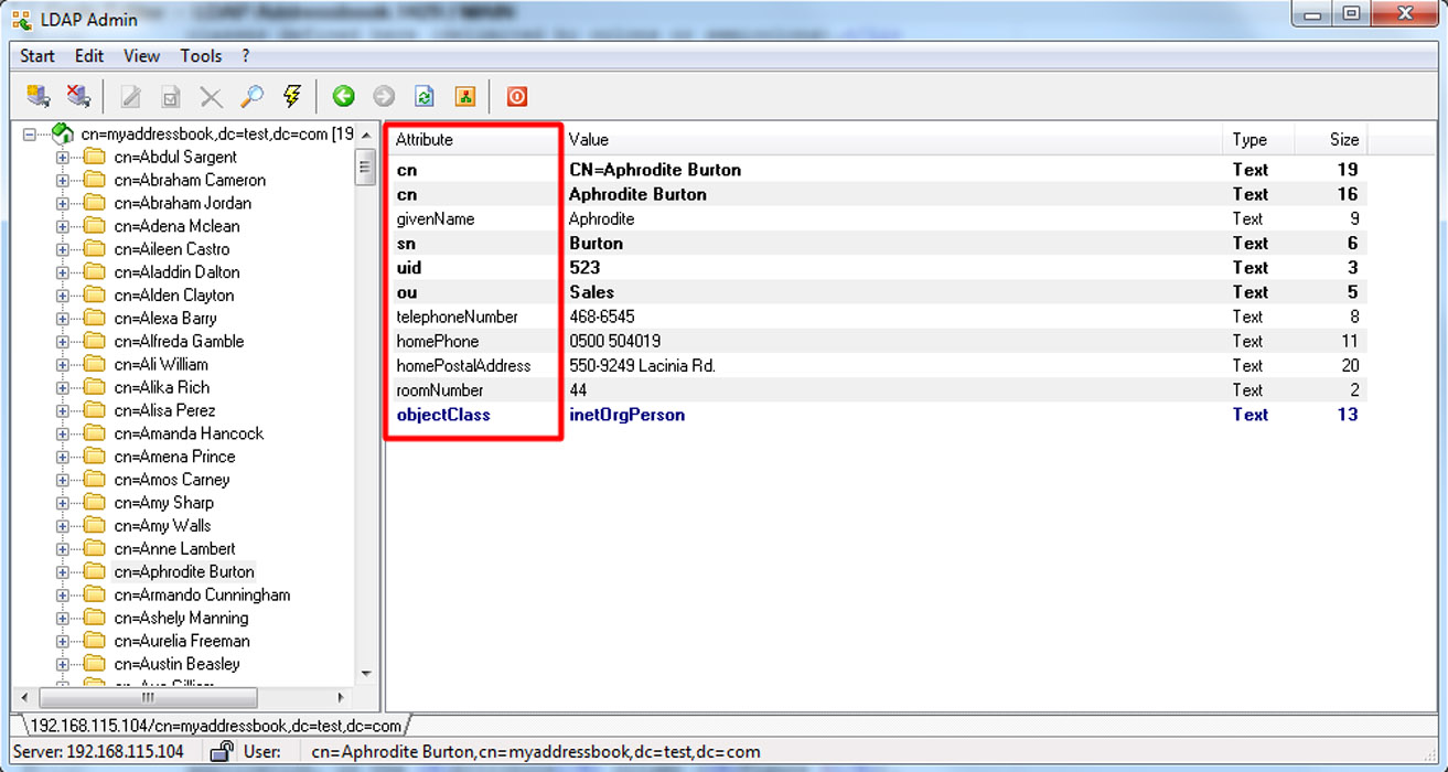 openldap attributes